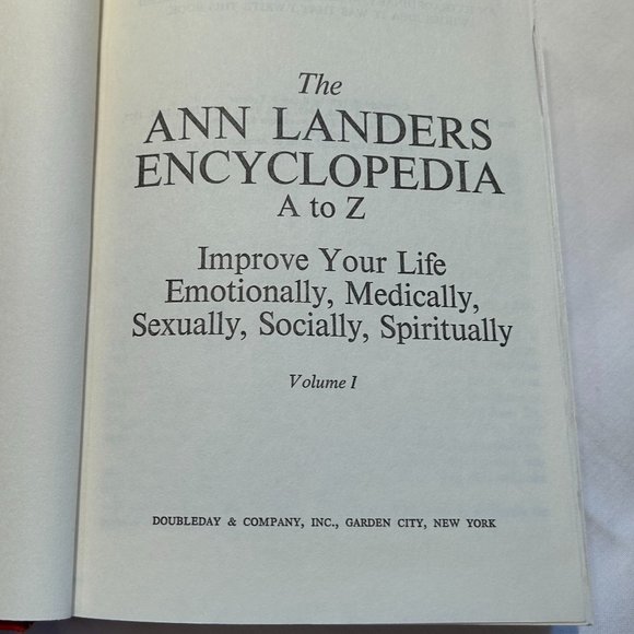 ANN LANDERS Encyclopedia  A to Z - Volume 1 - Picture 2 of 8